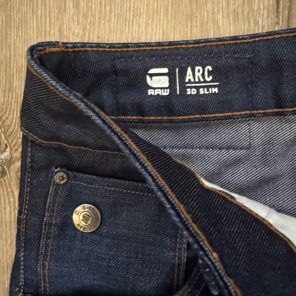G Star Raw Jeans Men 32x34 Blue Arc 3D Slim Denim Pants, Pre-Owned - Picture 3 of 11